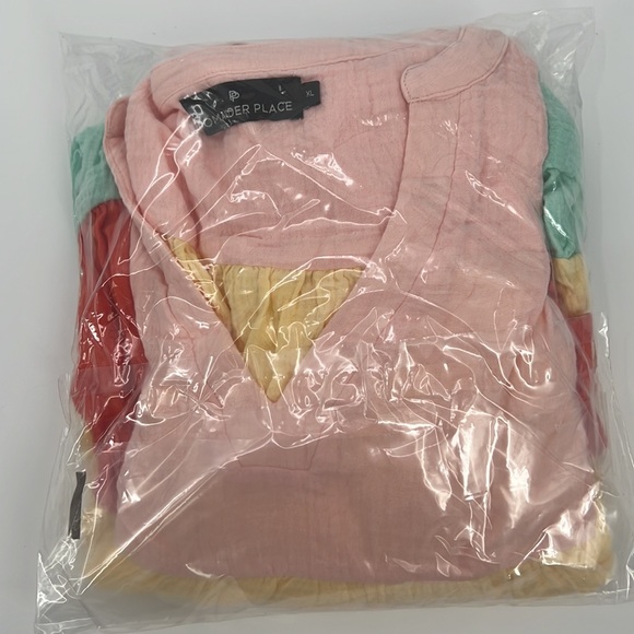 Tuckernuck Sorbet Colorblock Lightweight Gauze Kenzo Dress  Size Large  NWOT - Picture 4 of 6